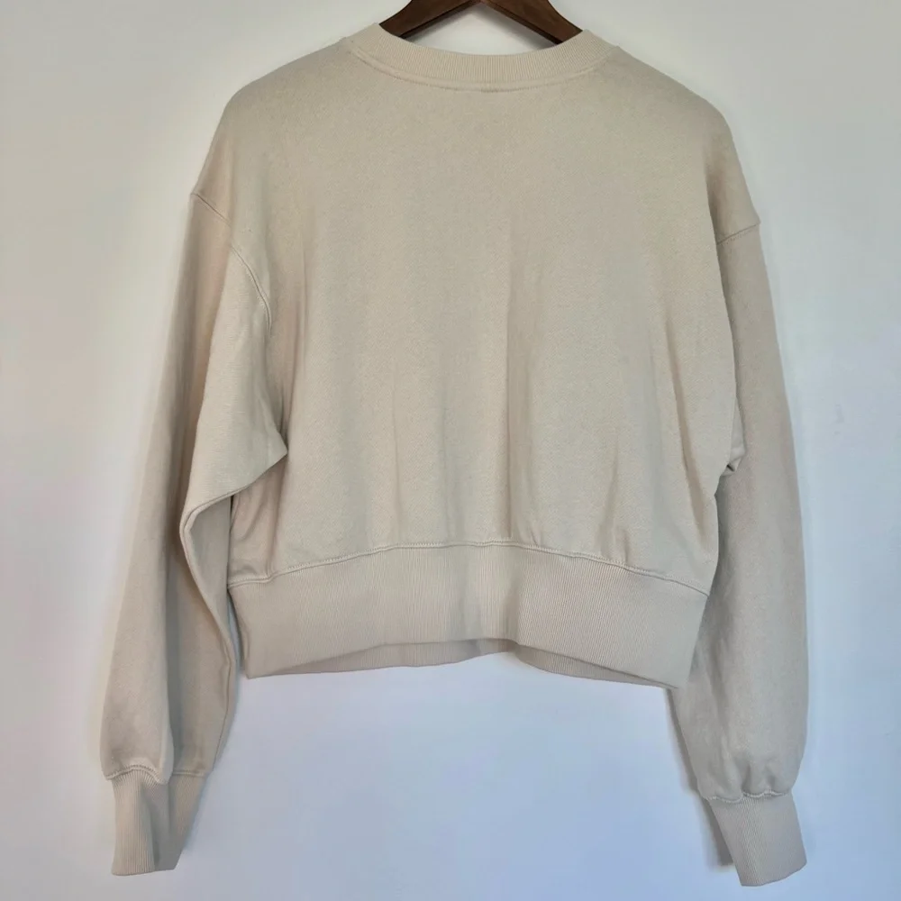 NWT Small Cream Bone Old Navy SoComfy Drop-Shoulder Crewneck Sweatshirt Comfy - Picture 6 of 13